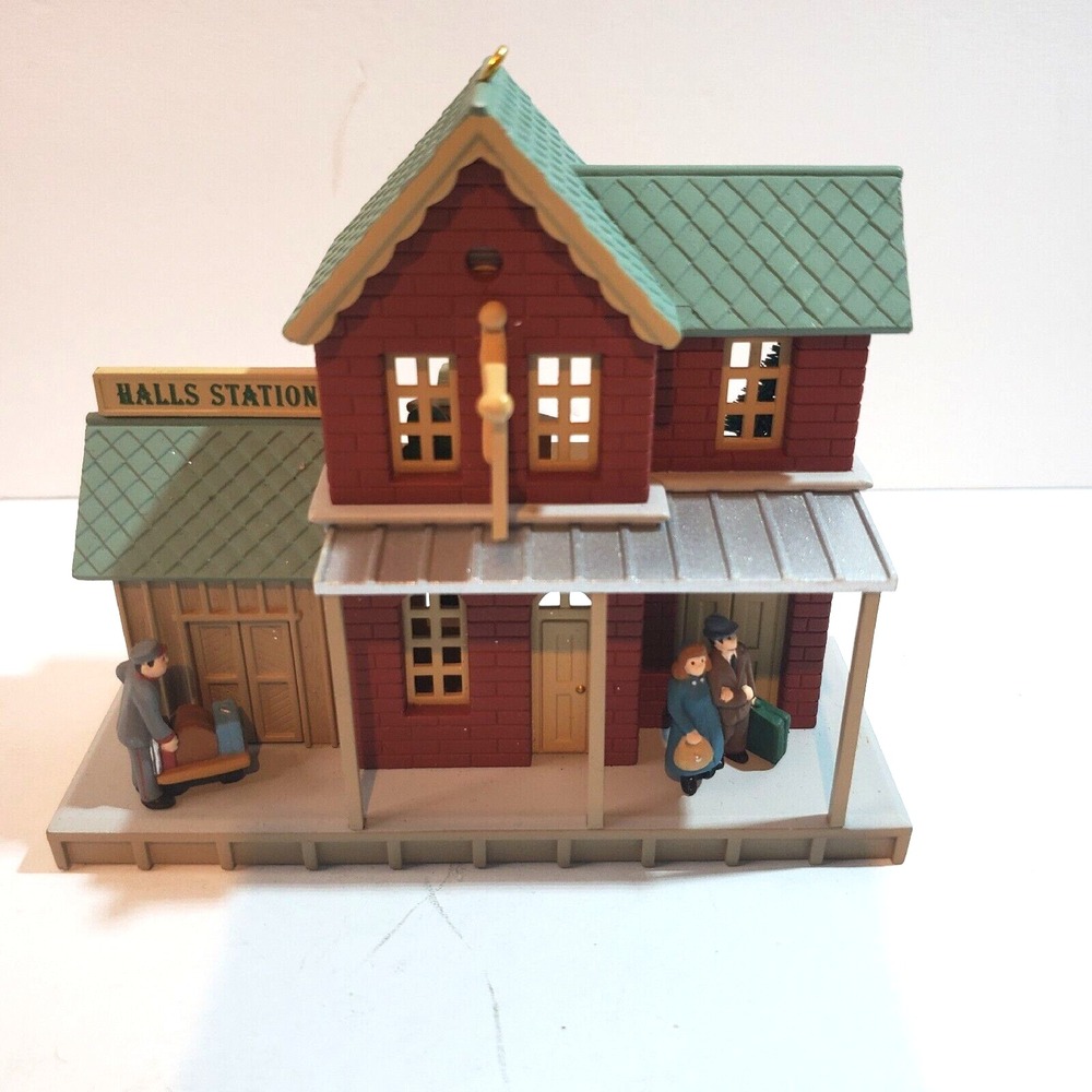 Vtg 1998 Hallmark HALLS TRAIN STATION Ornament 25th Anniversary Edition NO BOX